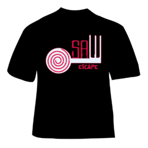 Camiseta negra Saw Escape logo grande
