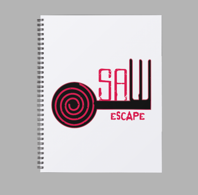 Libreta blanca Saw Escape